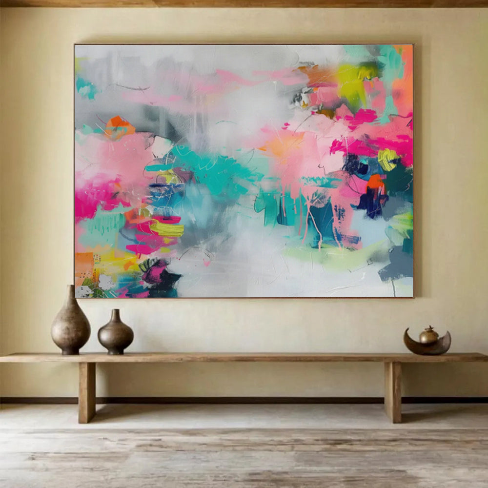 Customized Large Abstract Hand Painting for Mars Habitat Module Fabrication Plant DLZ2859
