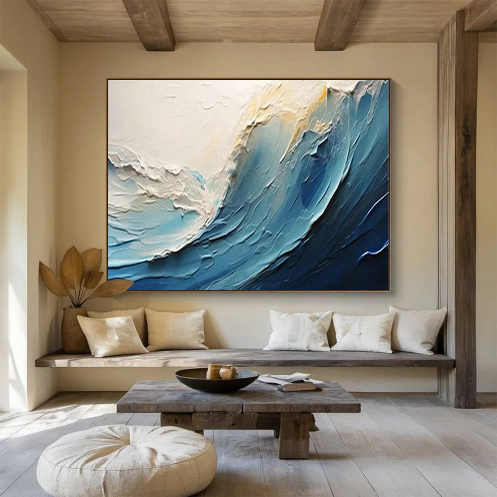 Customized Large-Scale Abstract Hand Painting for Airship Passenger Lounge DLZ2911