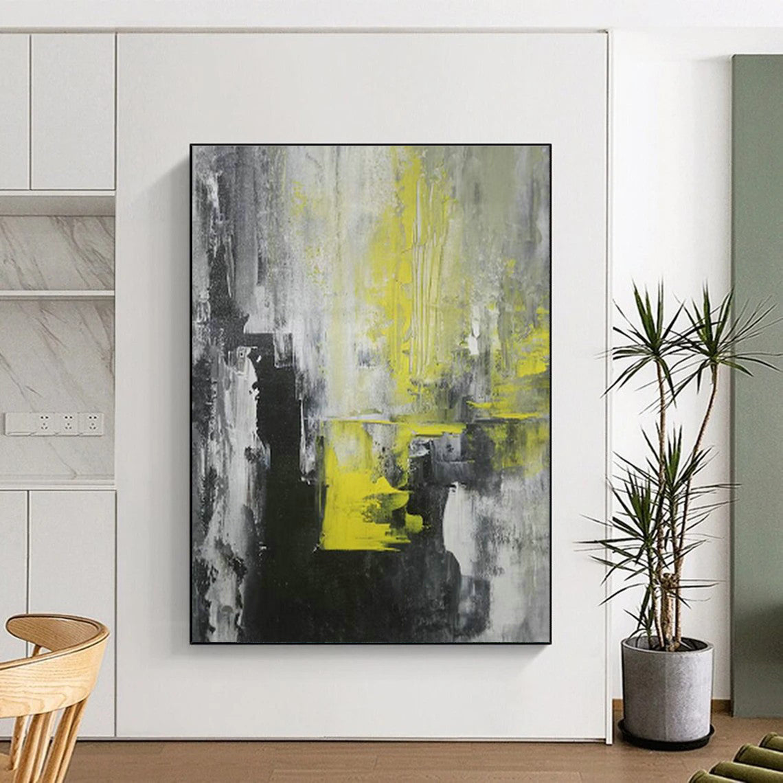 Extra Large Custom Handmade Abstract Painting for Sustainable Living Showrooms  DLZ0063