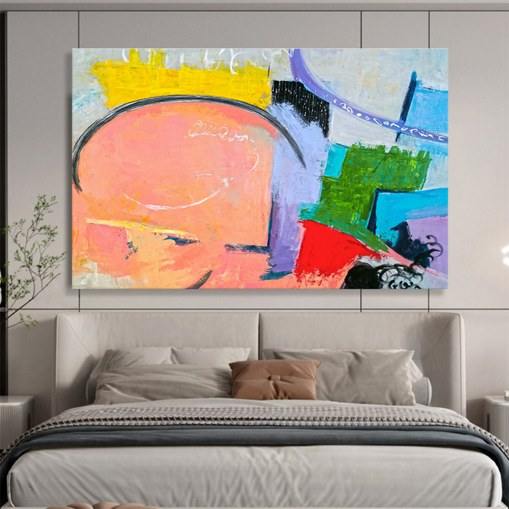 Customized Large Abstract Hand Painting for Arctic Offshore Oil Rig Living Quarters DLZ2944