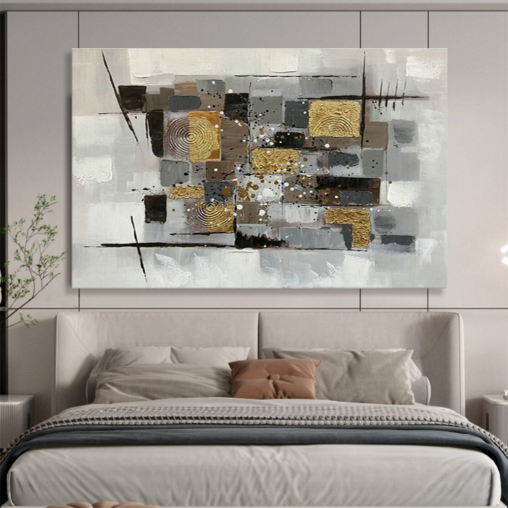 Large Custom Abstract Hand-Painted Art for Physiotherapy Clinic DLZ2737