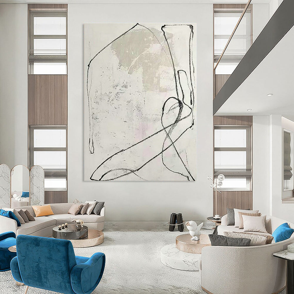 Extensive Large-Scale Custom Hand-Painted Abstract Canvas - Artistic Expression for Graffiti Workshops  DLZ0256