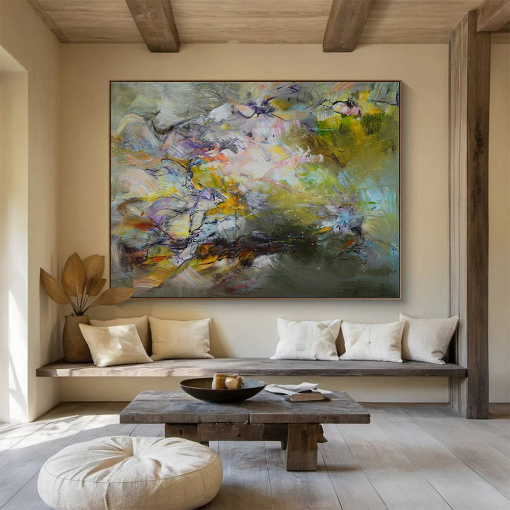 Oversized Custom Hand-Painted Abstract Art for Subterranean Cave Art Conservation and Study Institute DLZ3042