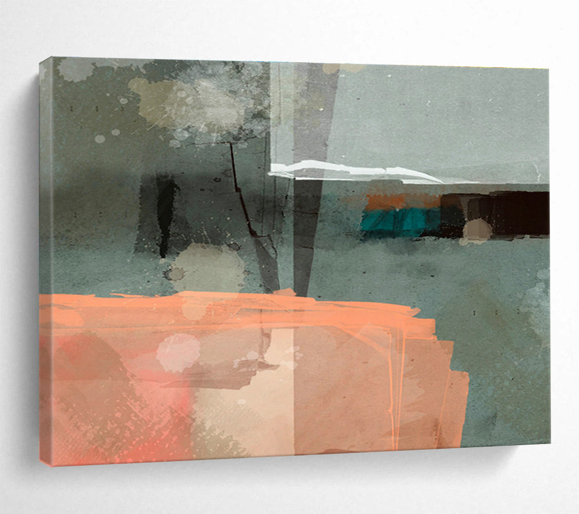 Customizable Giant Abstract Hand-Painted Art for Dining Room