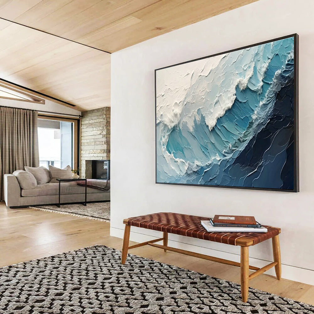 Extra Large Custom Hand-Painted Abstract Artwork for Conference Rooms DLZ3256