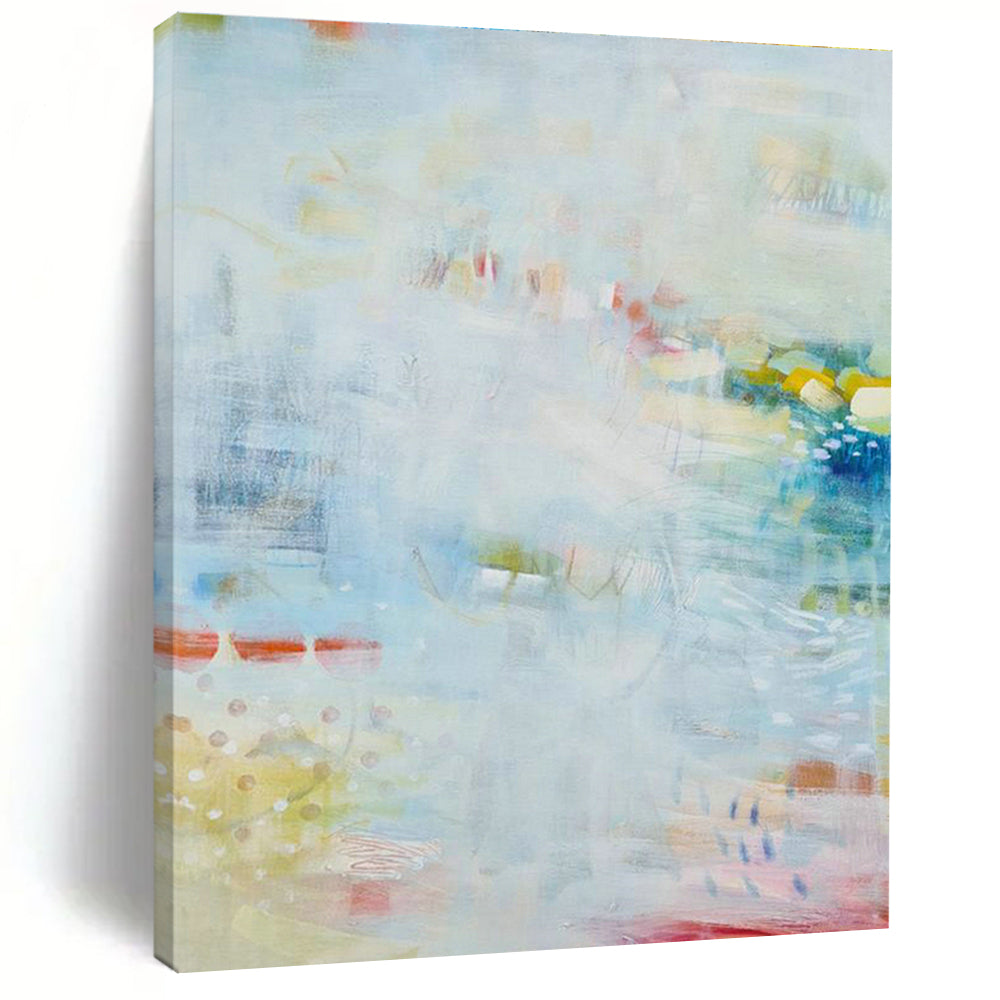 Extensive Custom Hand-Painted Abstract Canvas - Dynamic Look for Fitness Studios  DLZ0170