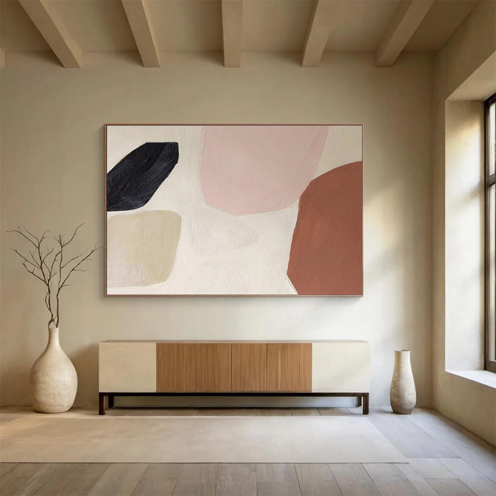 Large Custom Abstract Hand-Painted Art for Solar-Powered Desalination Plant Atrium DLZ2962