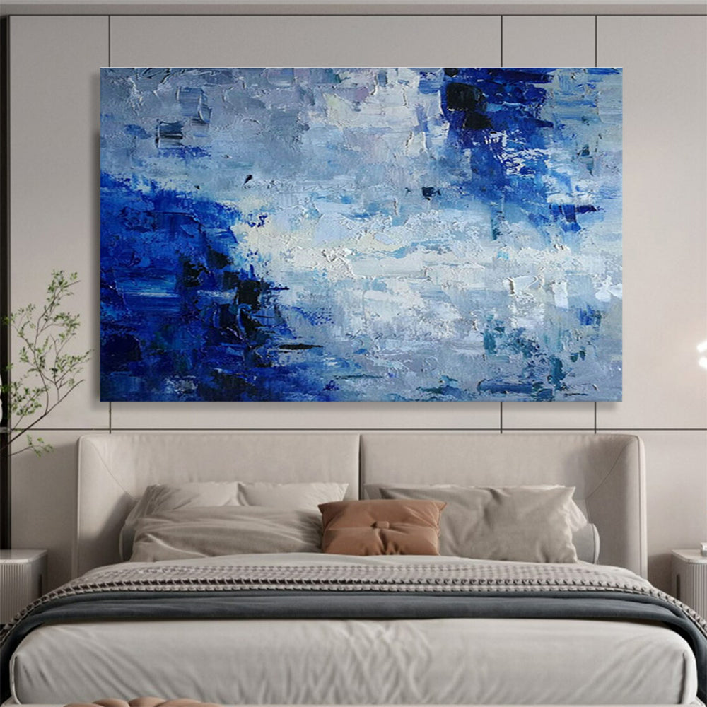 Big Hand-Painted Abstract Artwork, Rustic Earthy Hues for Farmhouse Decor DLZ3235