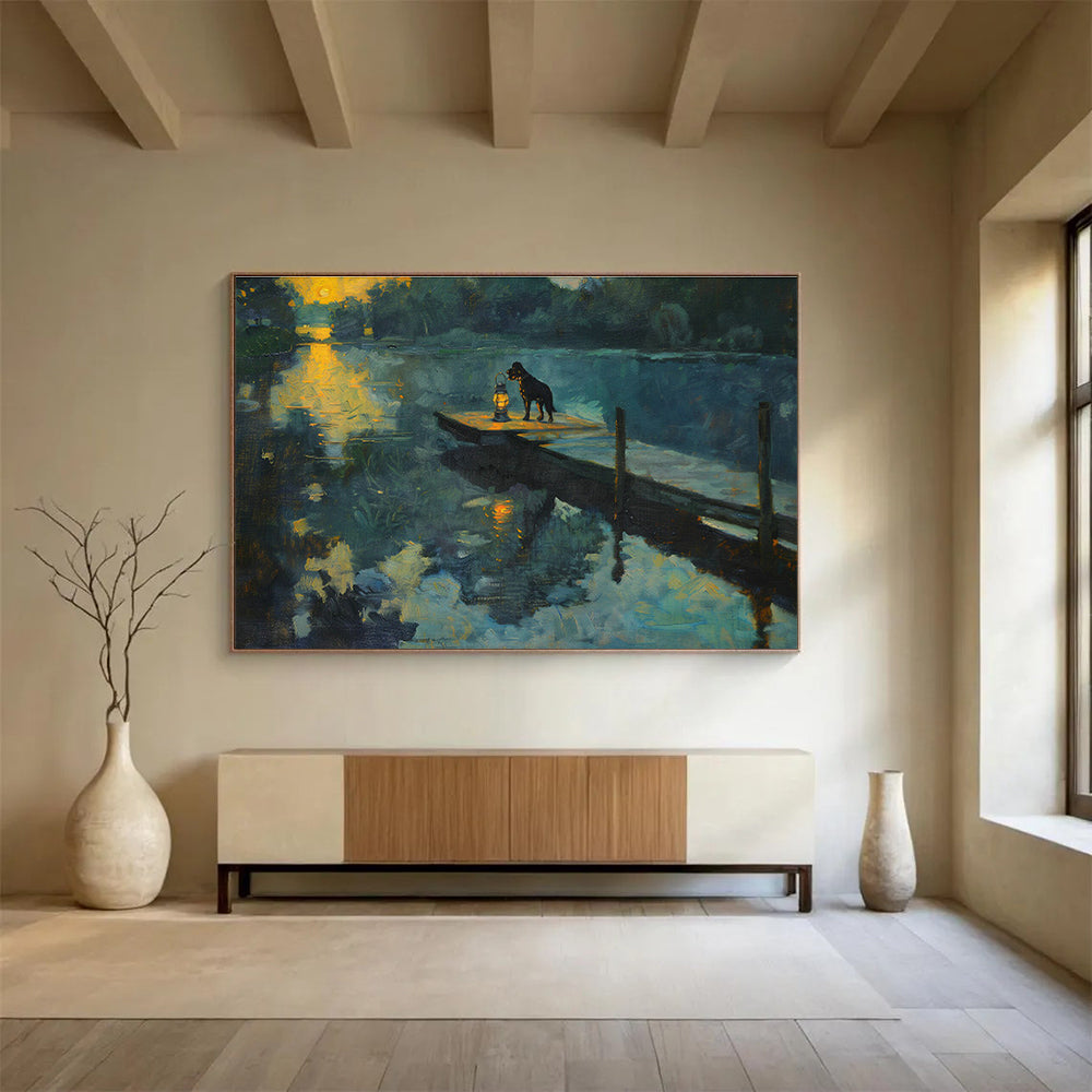 Bespoke Vertical Bee Farm Oversized Abstract Hand-Painted Art DLZ2605