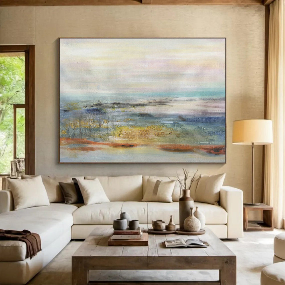 Oversized Custom Abstract Hand Painting for Gym DLZ2684