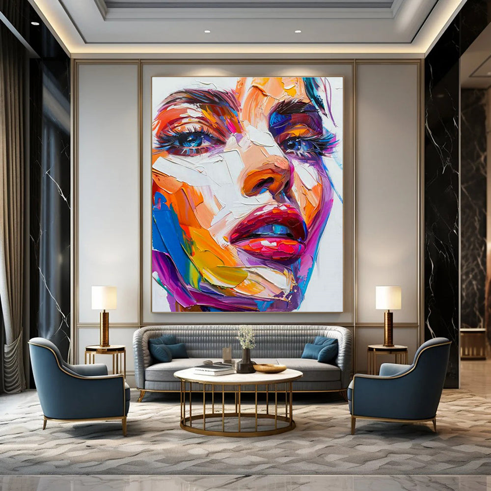 Striking Large Custom Hand-Painted Abstract Canvas - Mystical Aura for Tarot Reading Parlors  DLZ0221