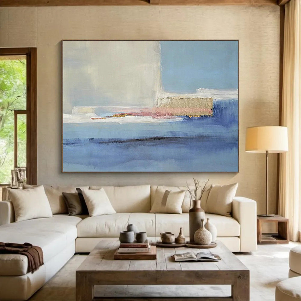 Custom-Made Giant Abstract Hand Painting for Cruise Ship Grand Lobby DLZ2791