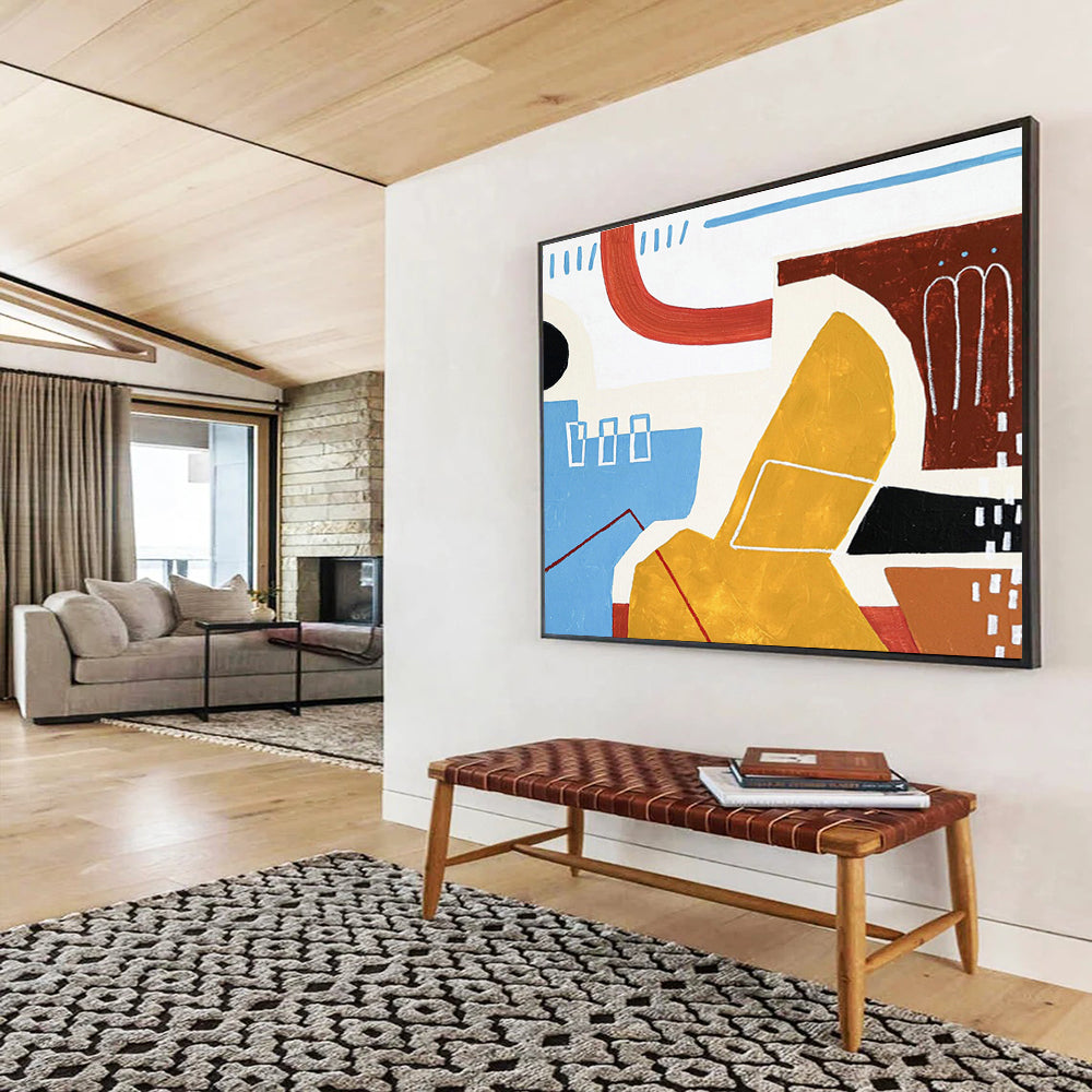 Custom Giant Abstract Hand Painting for Subterranean Mushroom Farm Cultivation Area DLZ2950