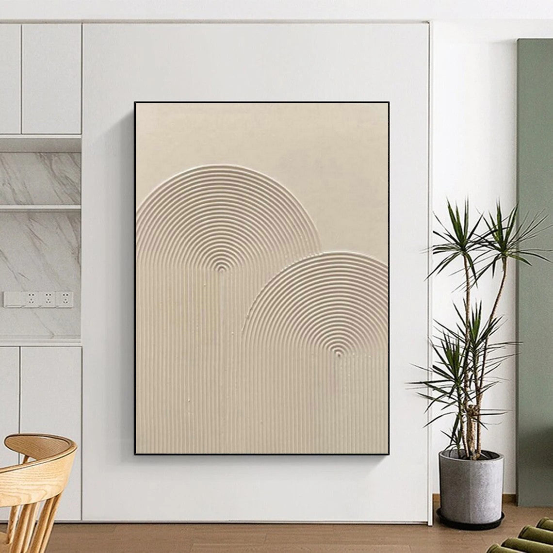 Vast Custom Hand-Painted Abstract Canvas - Artistic Innovation for Digital Design Studios  DLZ0233