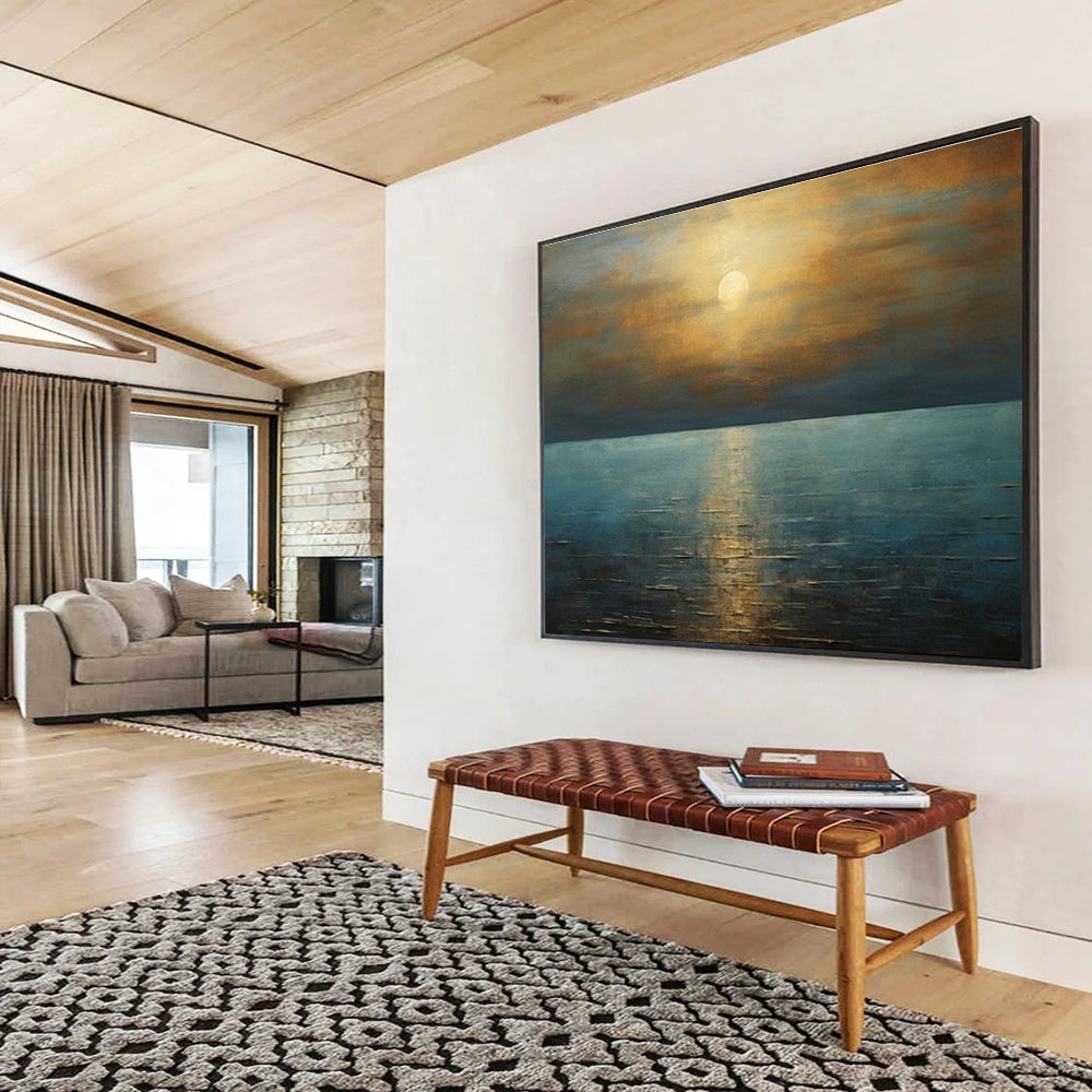 Custom-Made Spa Center Large Abstract Hand Painting