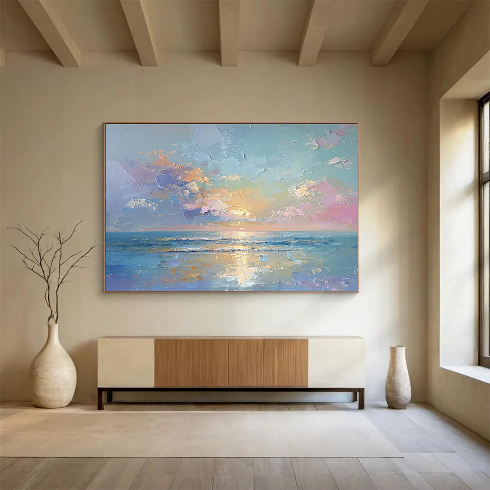 Oversized Custom Hand-Painted Abstract Art for Brewpub DLZ2747
