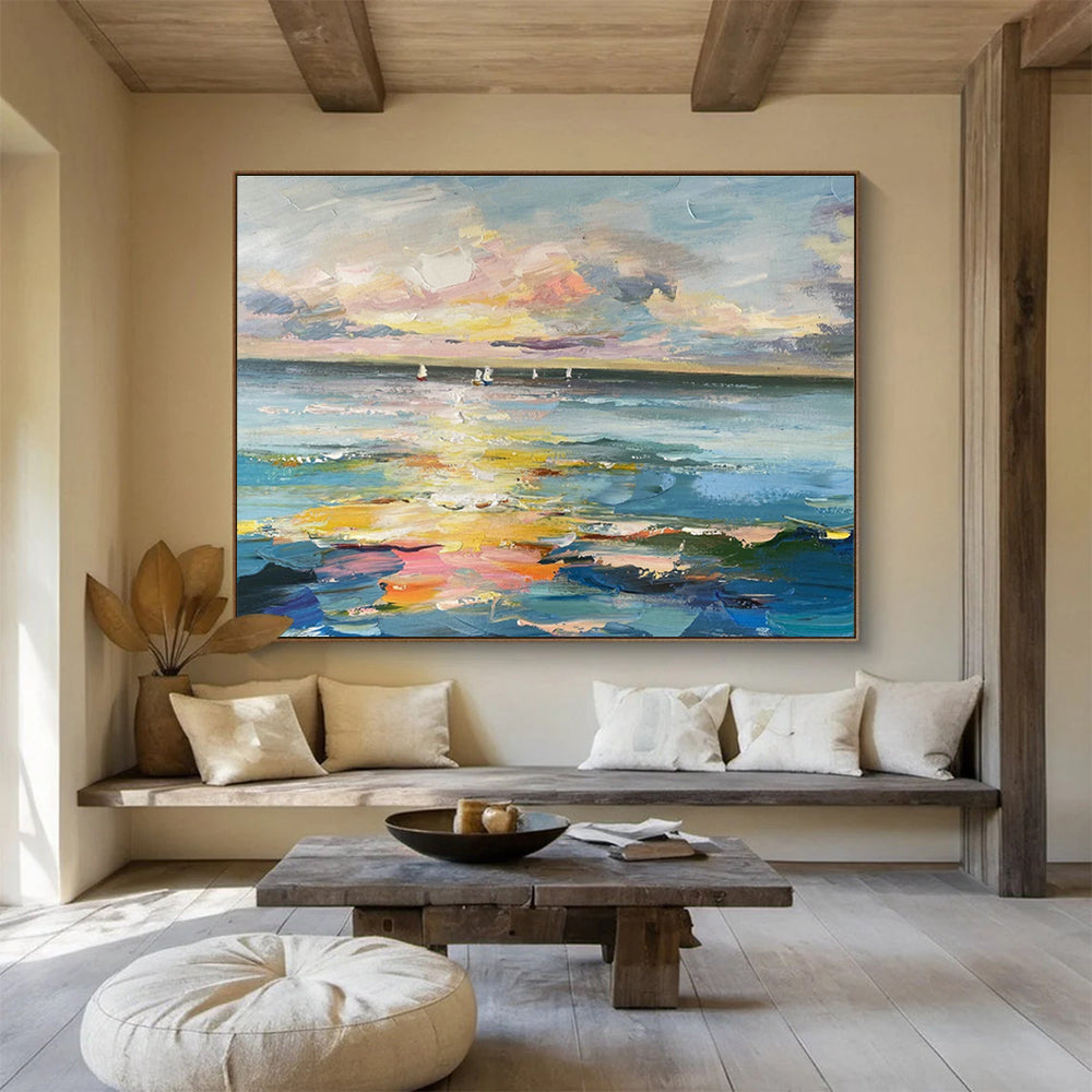 Bespoke Equestrian Center Oversized Hand-Painted Art