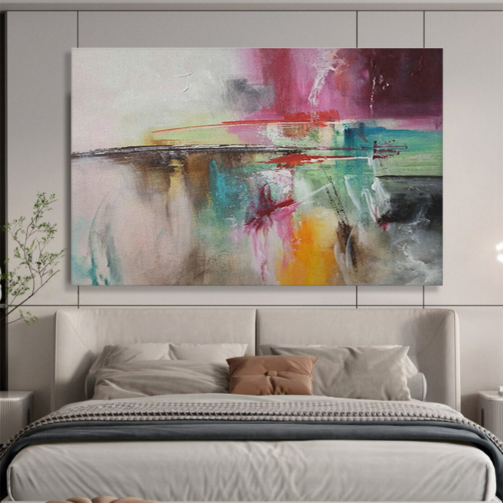 Custom Oversized Abstract Painting - Hand-Painted Acrylic Wall Art for Living Room