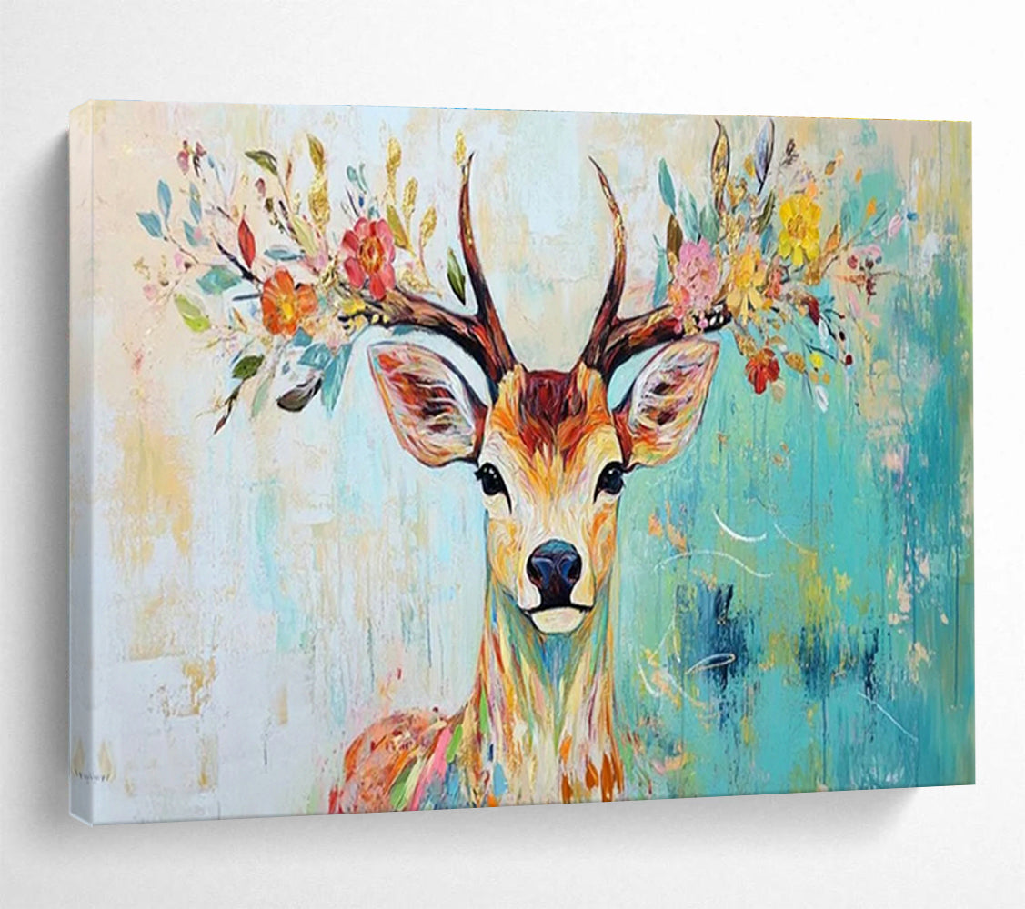 Large-Size Custom Abstract Hand Painting for Urban Rooftop Solar-Powered Ventilation and Cooling System Installation Office DLZ3187