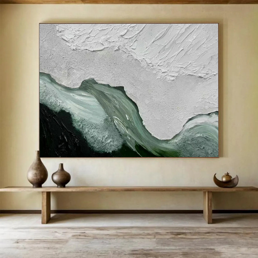 Custom Giant Abstract Hand Painting for Vertical Urban Farming Crop Growth Hormone Research Lab DLZ3128