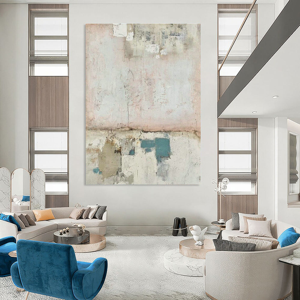 Striking Large Custom Hand-Painted Abstract Canvas - Bold Statement for Tattoo Studios  DLZ0191