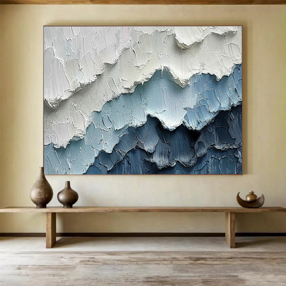 Metal Foil Collage Custom Hand-Painted Abstract Diptych for Commercial Spaces