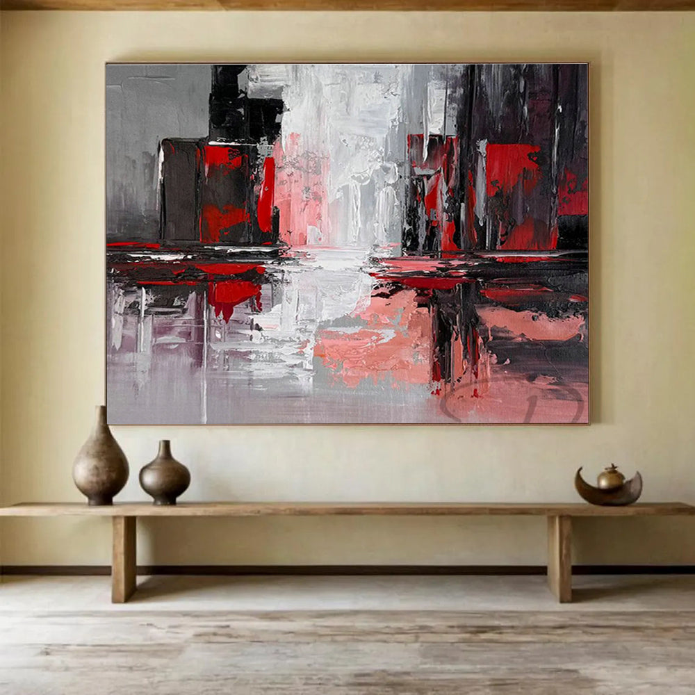 Tailored Lunar Lander Assembly Plant Giant Abstract Hand Painting DLZ2647