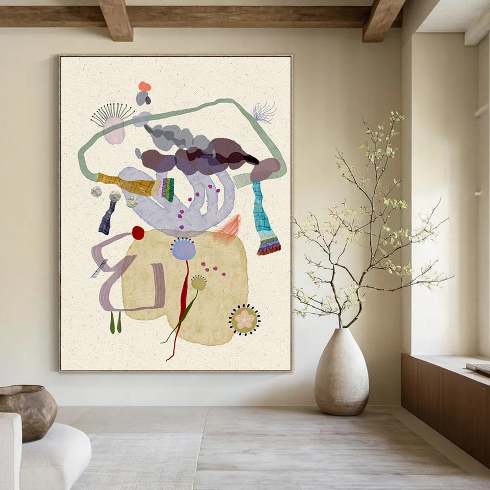 Extra Large Custom Handmade Abstract Painting for Cryptocurrency Trading Clubs  DLZ0092
