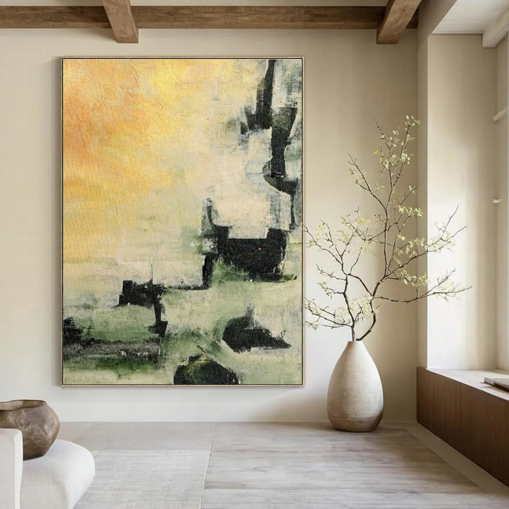 Extra Large Custom Handmade Abstract Wall Art for Zero-Waste Stores  DLZ0071