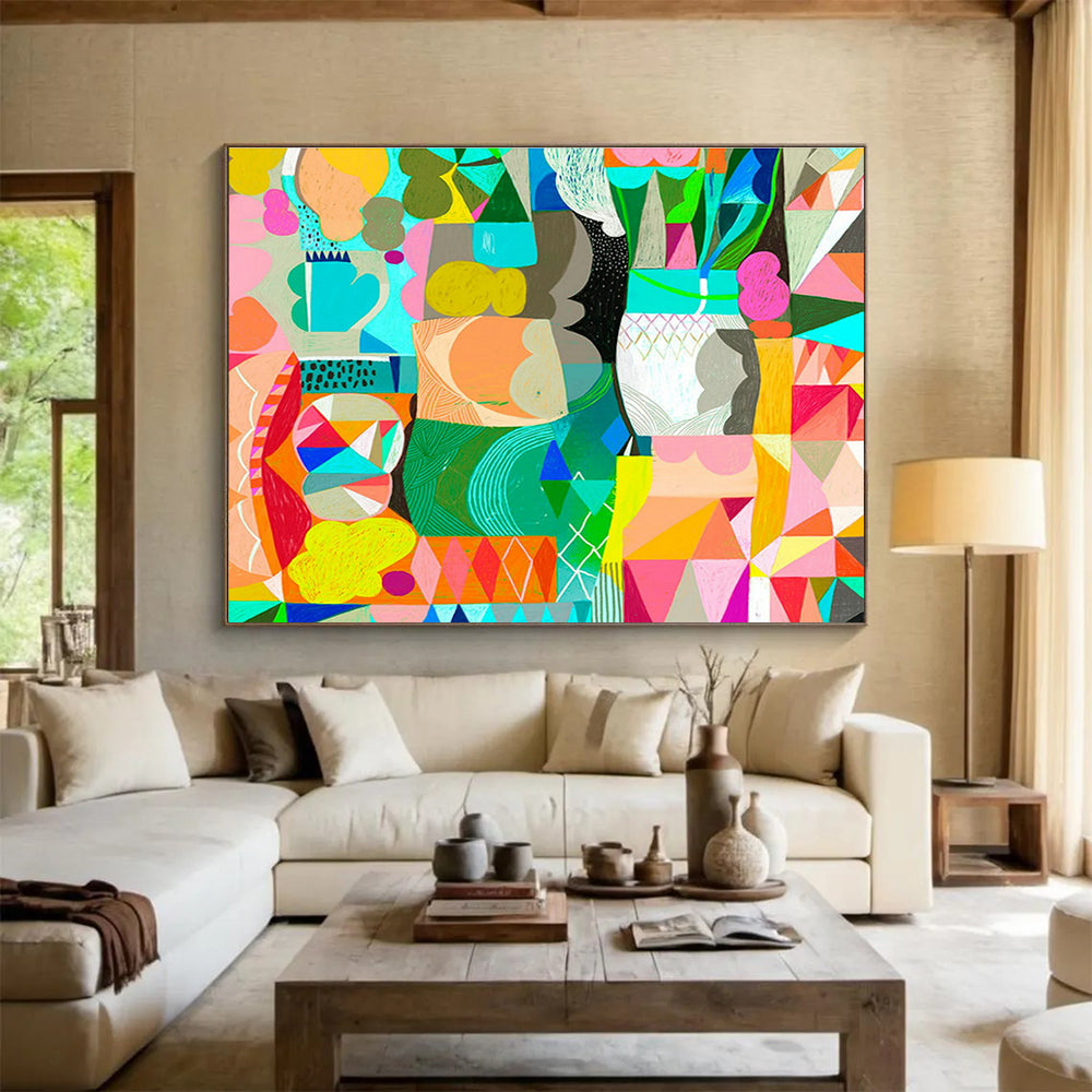Glow-in-the-Dark Custom Hand-Painted Galaxy Abstract for Kids' Nurseries