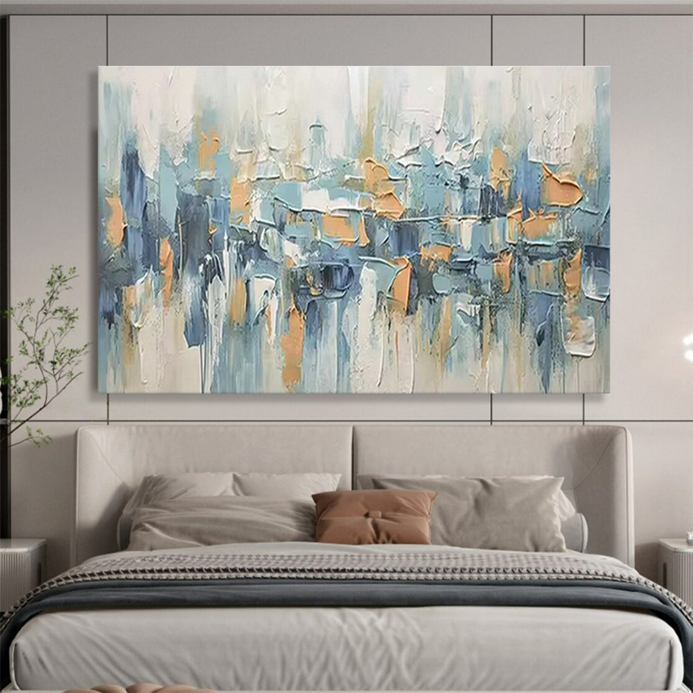 Large Custom Abstract Hand-Painted Art for Underwater Archaeological Artifact Transportation and Storage Facility DLZ3069