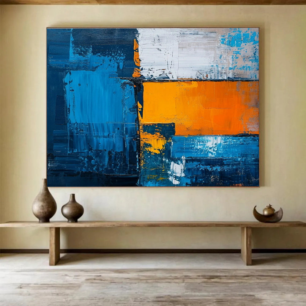 Bespoke Vertical Urban Vertical Beekeeping Research Center Oversized Abstract Hand-Painted Art DLZ2657