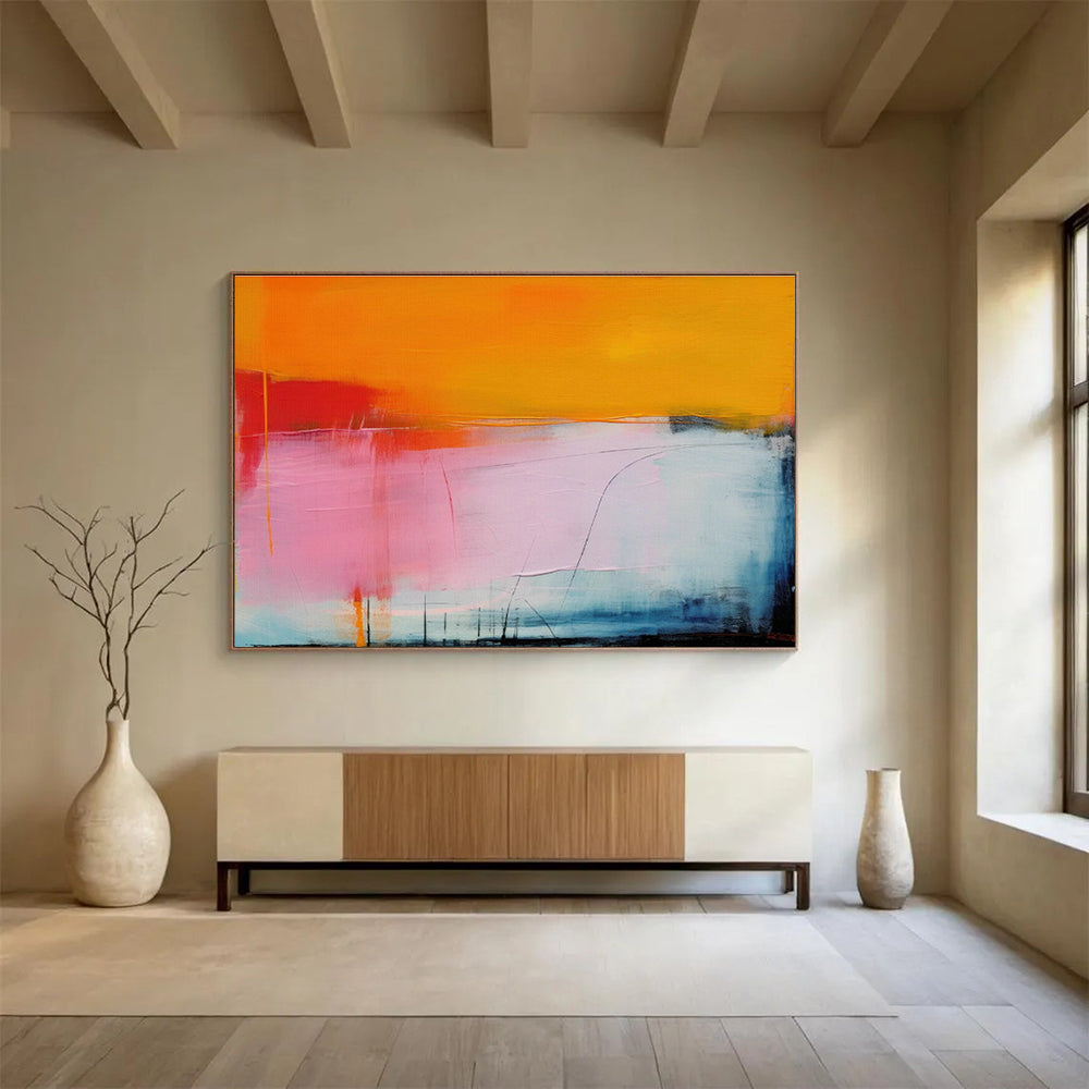 Custom Giant Abstract Hand Painting for Mobile App Development Startup Office DLZ2883
