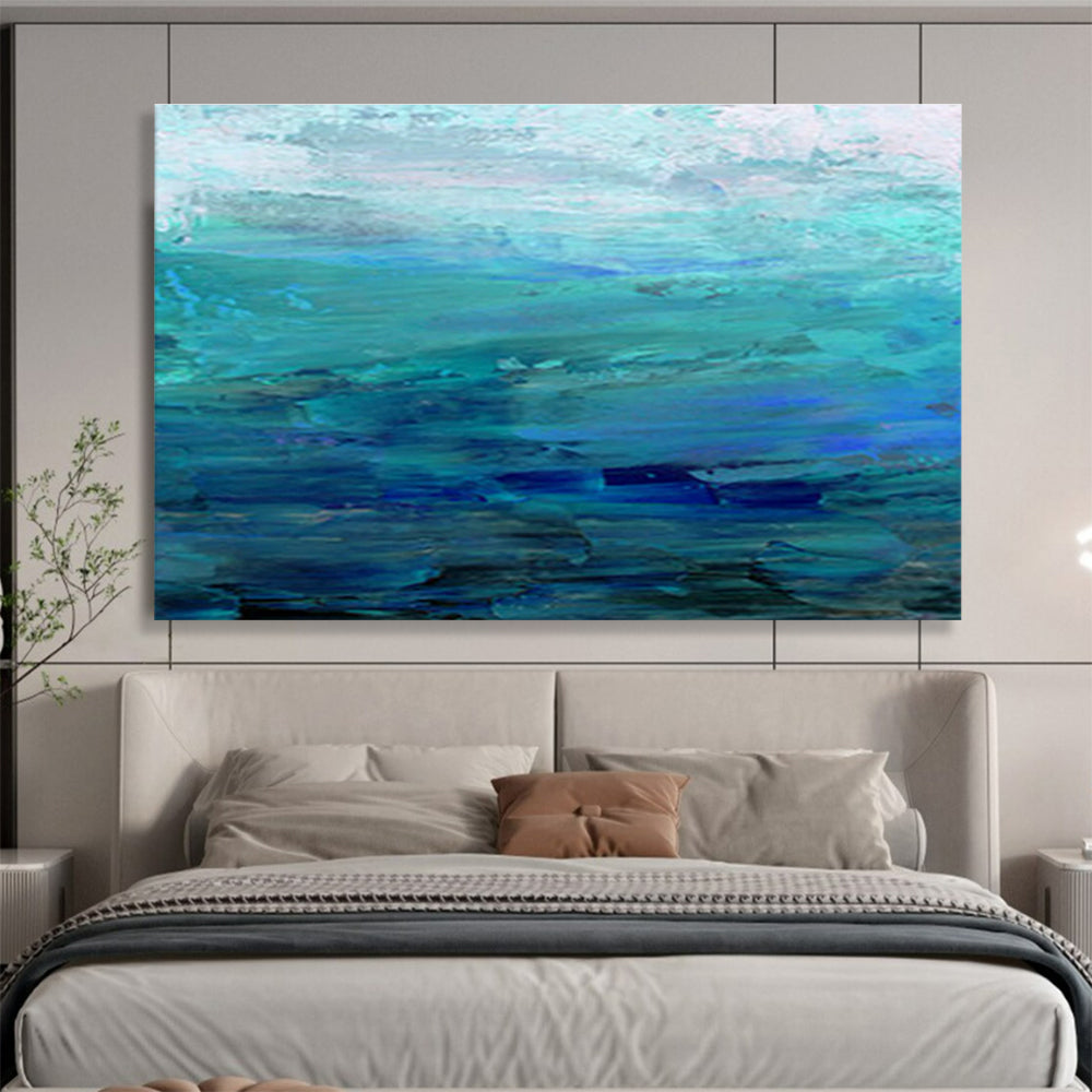 Oversized Custom Hand-Painted Abstract Art for Medical Transcription Service Office DLZ2776
