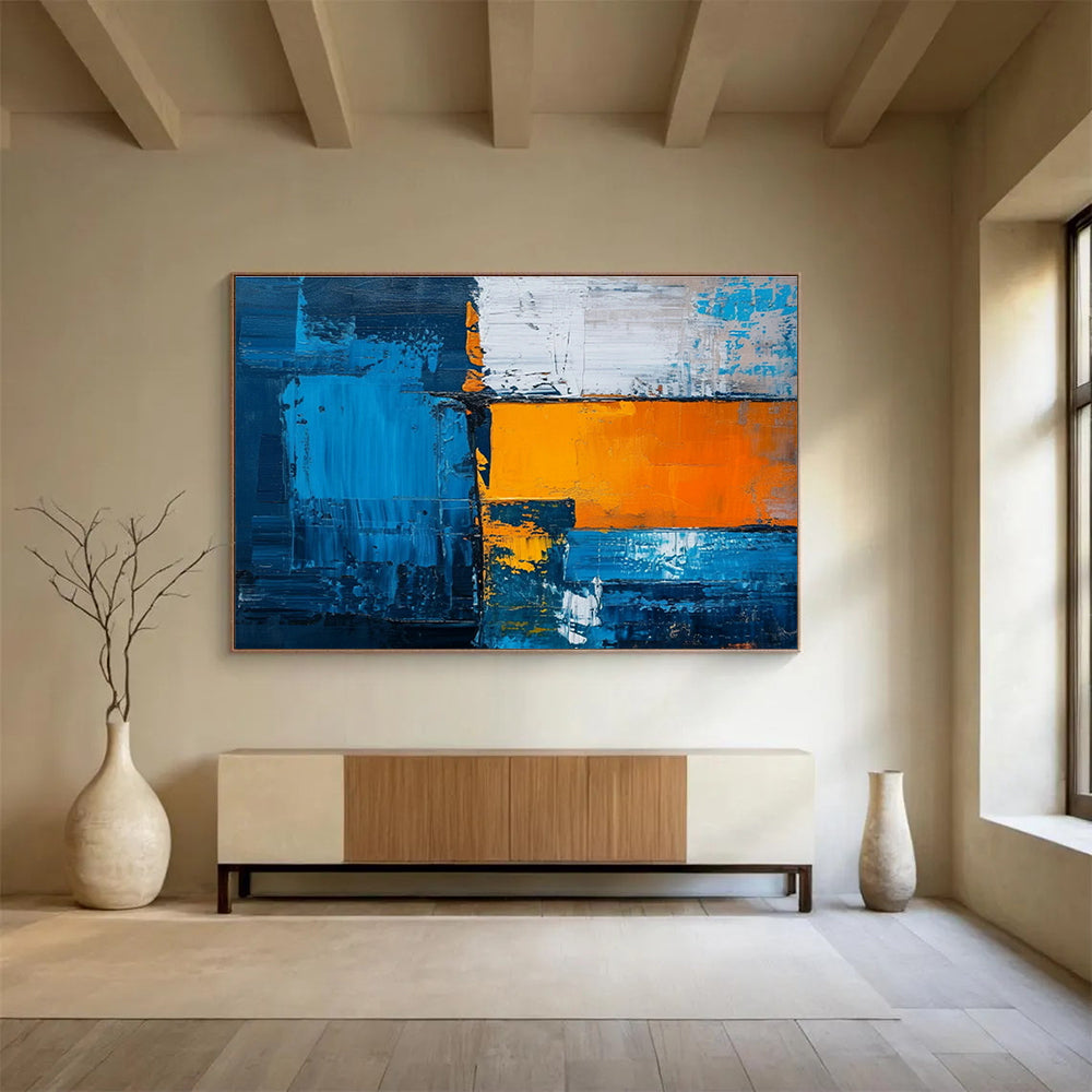 Bespoke Vertical Urban Vertical Beekeeping Research Center Oversized Abstract Hand-Painted Art DLZ2657