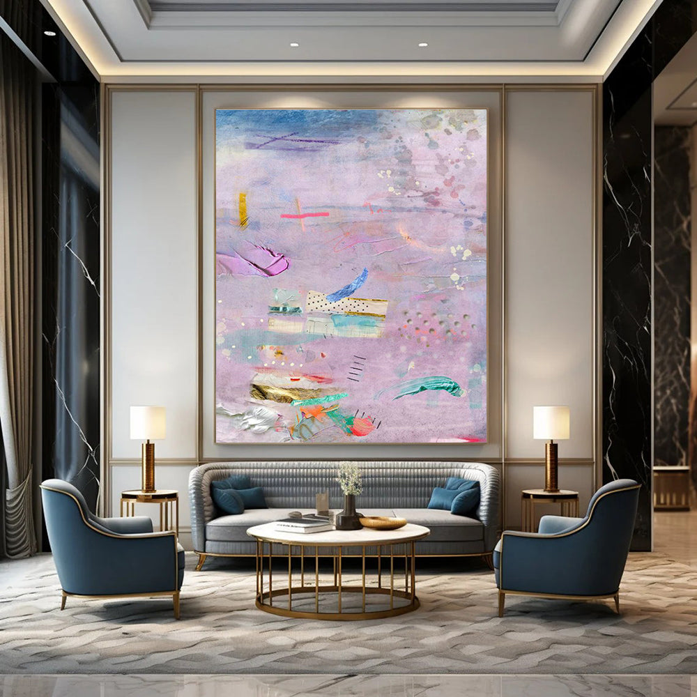 Large-Scale Custom Hand-Painted Abstract Painting - Comforting Art Decoration for Foot Massage Stores  DLZ0144