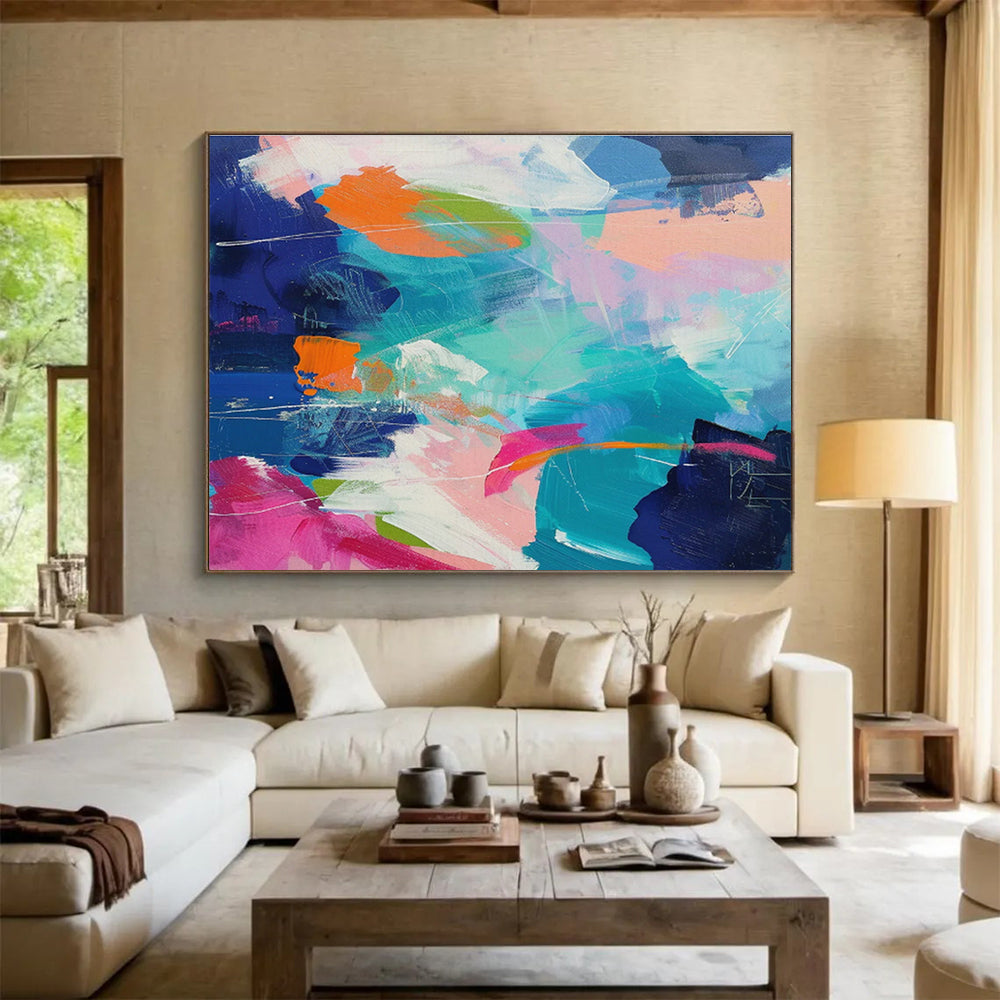 Customized Large-Scale Abstract Hand Painting for Animation Rendering Farm Control Room DLZ2873