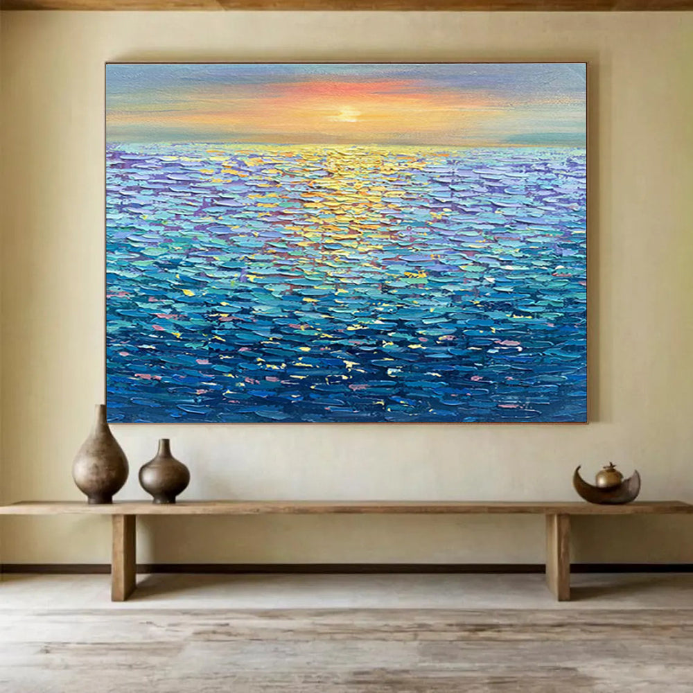 Hand-Painted Large Abstract Art, Organic Shapes for Bohemian Interiors DLZ3239