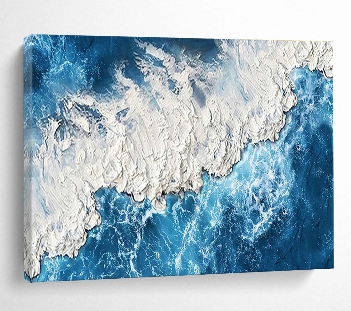 Oversized Custom Hand-Painted Abstract Art for Antarctic Marine Phytoplankton Pigmentation and Photosynthesis Research Base DLZ3169