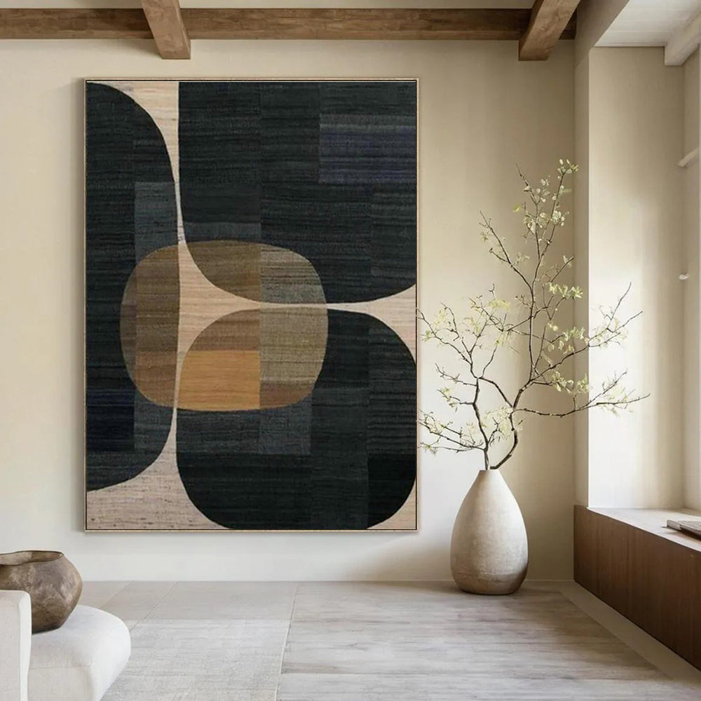 Vast Custom Hand-Painted Abstract Painting - Artistic Innovation for 3D Printing Studios  DLZ0255
