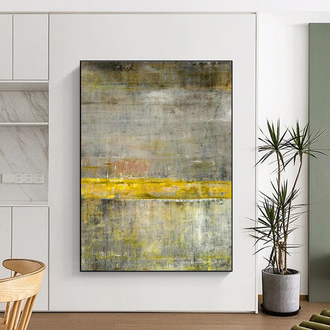 Grandiose Custom Hand-Painted Abstract Painting - Artistic Majesty for Symphony Orchestra Rehearsal Halls  DLZ0325