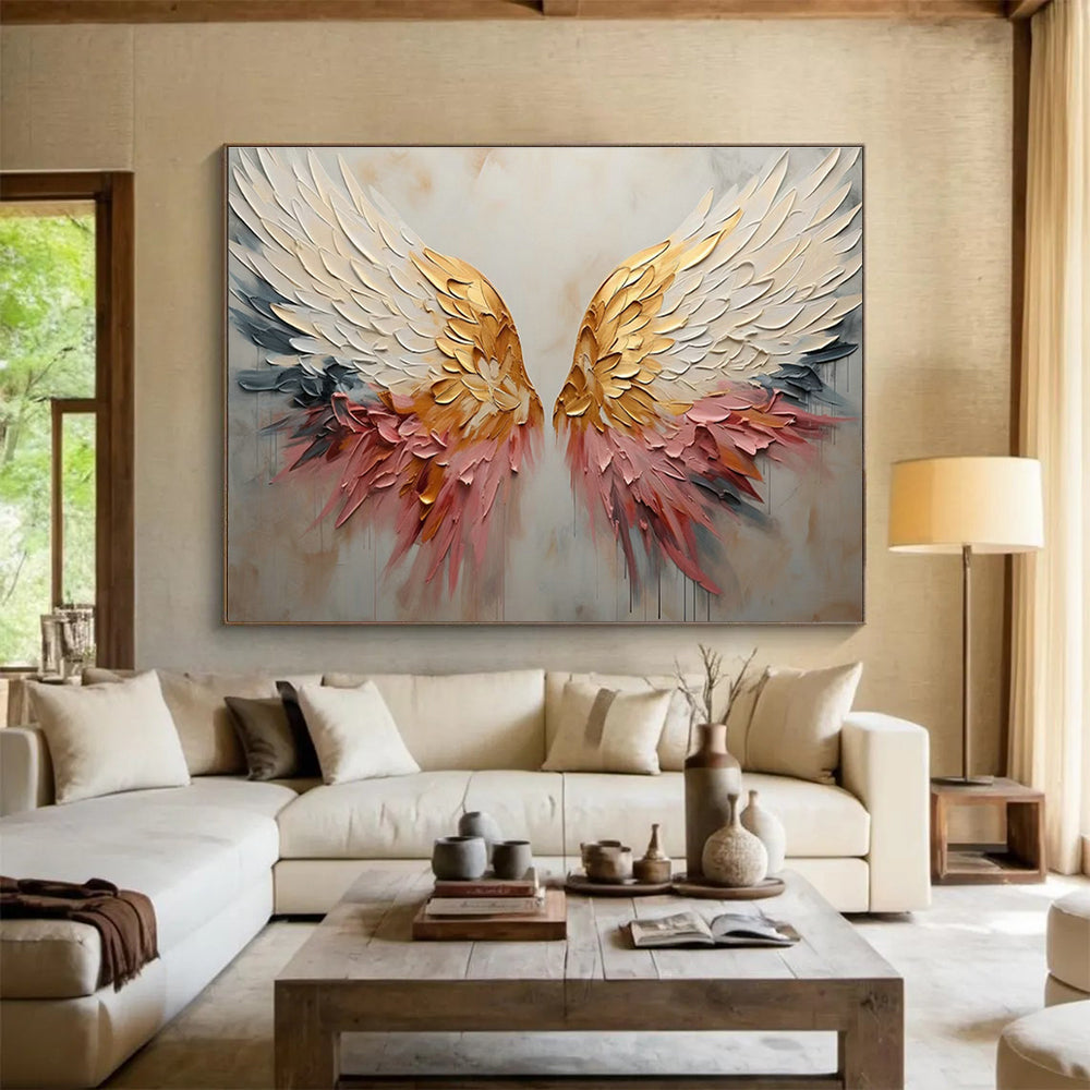 Big Hand-Painted Abstract Art, Australian Aboriginal-inspired for Rustic Interiors DLZ3247
