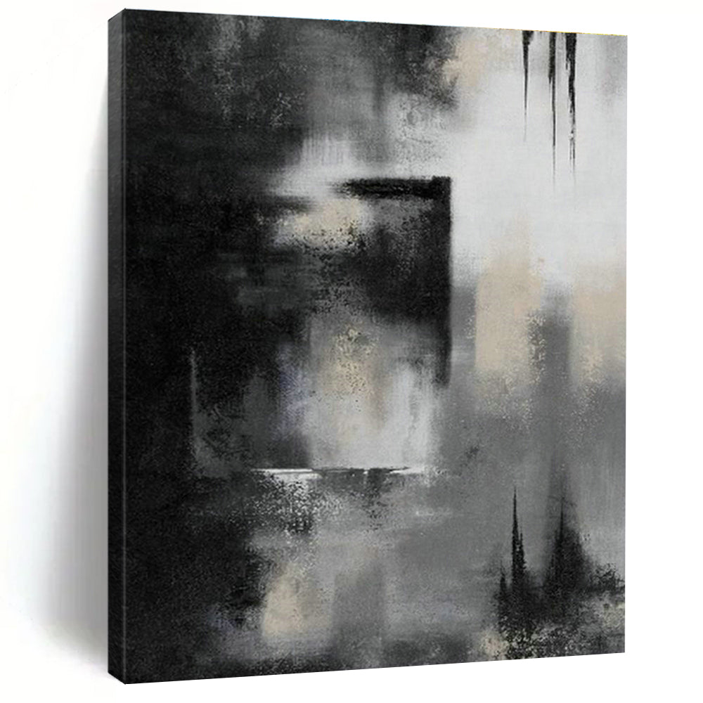 Oversized Custom Hand-Painted Abstract Canvas for Drone Racing Venues  DLZ0076