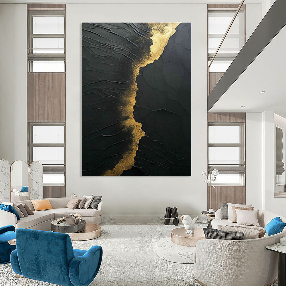 Vast Large-Scale Custom Hand-Painted Abstract Canvas - Artistic Imagination for Children’s Art Camps  DLZ0261