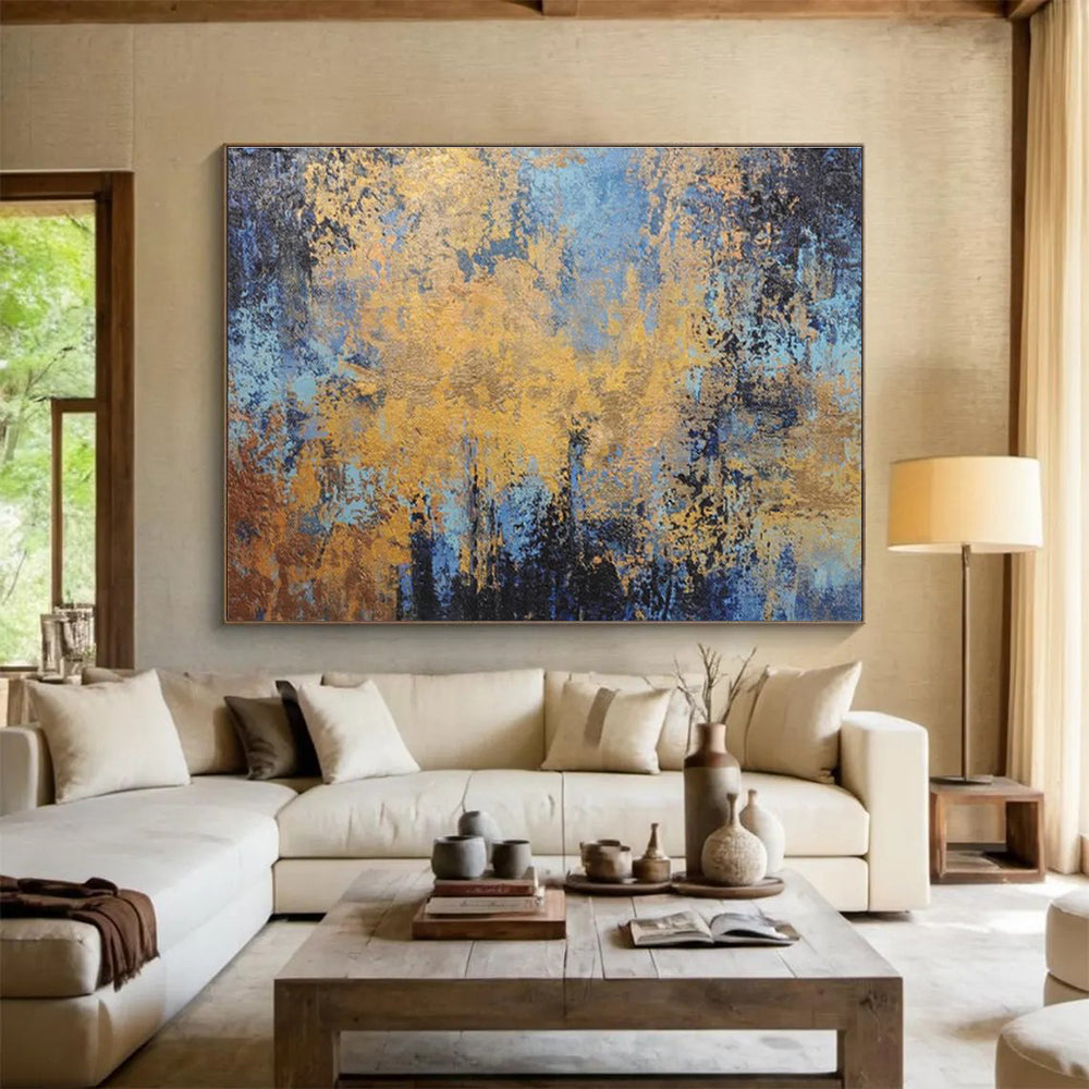 Custom Oversized Acrylic Abstract Painting - Hand-Painted for Living Room