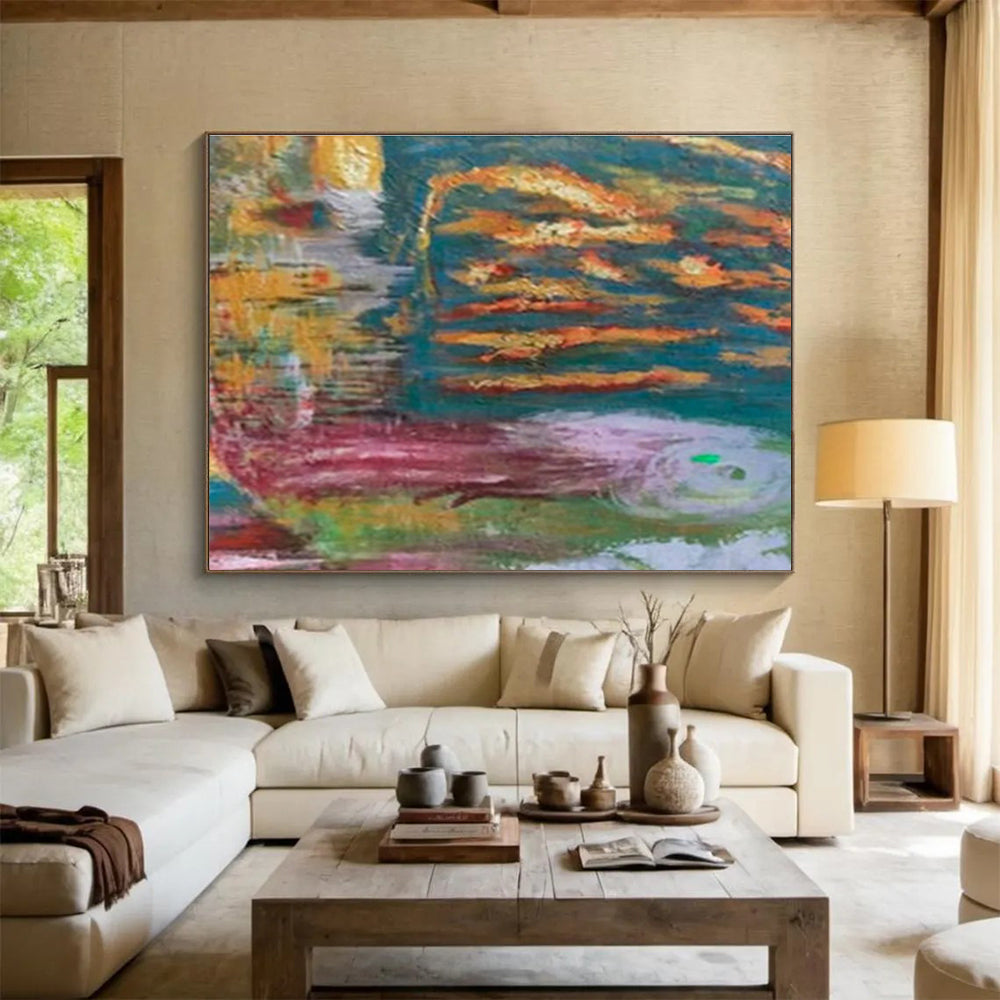 Oversized Custom Hand-Painted Abstract Art for Jewelry Store DLZ2755