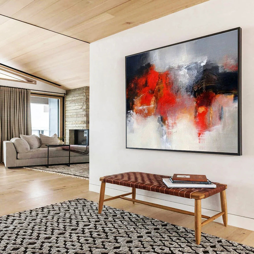 Large-Size Custom Abstract Hand Painting for Tramway Depot Staff Break Room DLZ2814