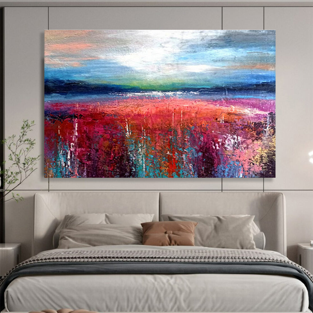 Immense Abstract Floral Painting - Commissioned Acrylic for Retail Stores