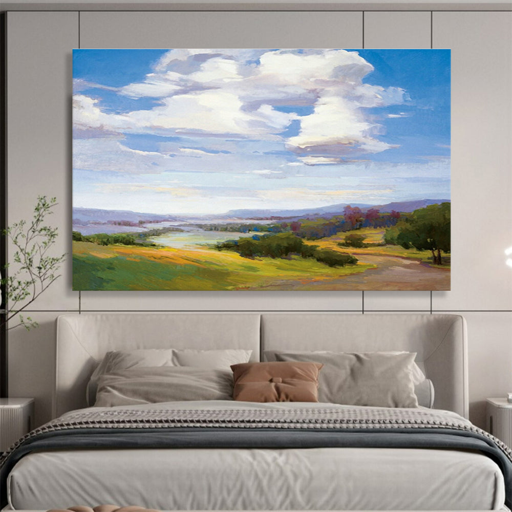 Large-Size Custom Hand-Painted Abstract Painting for Vertical Farming Monitoring Center DLZ2818