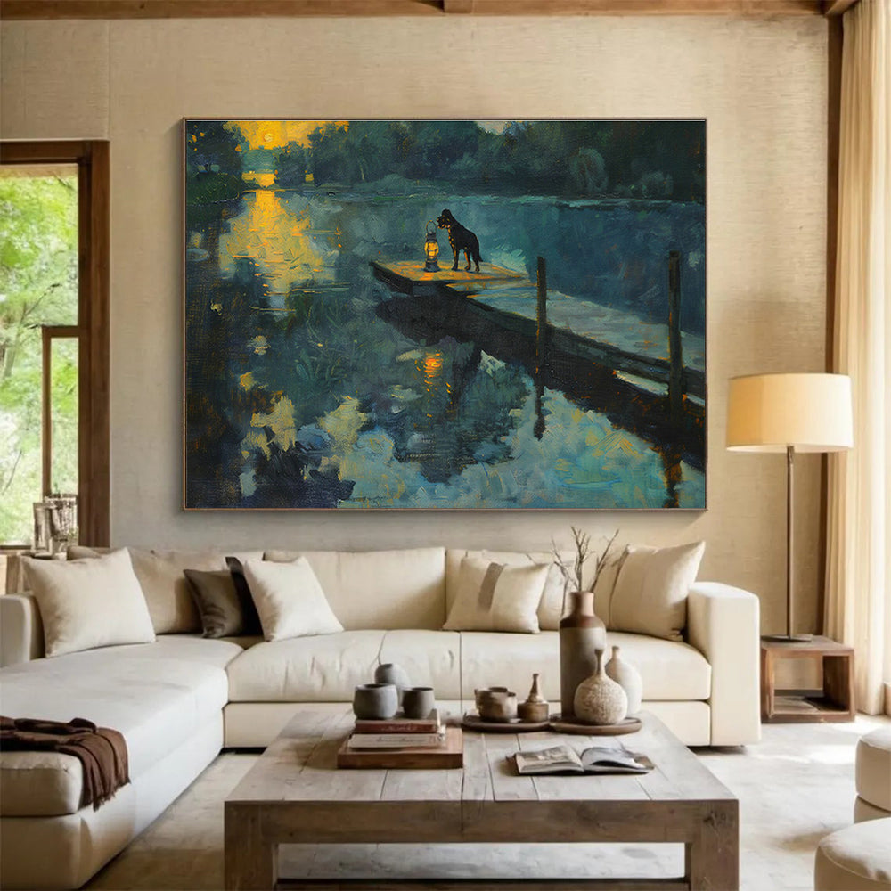 Bespoke Vertical Bee Farm Oversized Abstract Hand-Painted Art DLZ2605